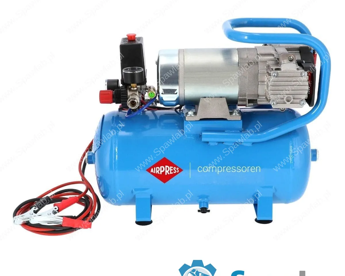 Airpress Cichy kompresor bezolejowy dwutłokowy DC 24-225/15 10 bar 0.75 KM/0.55 kW 24V 180 l/min 15 l