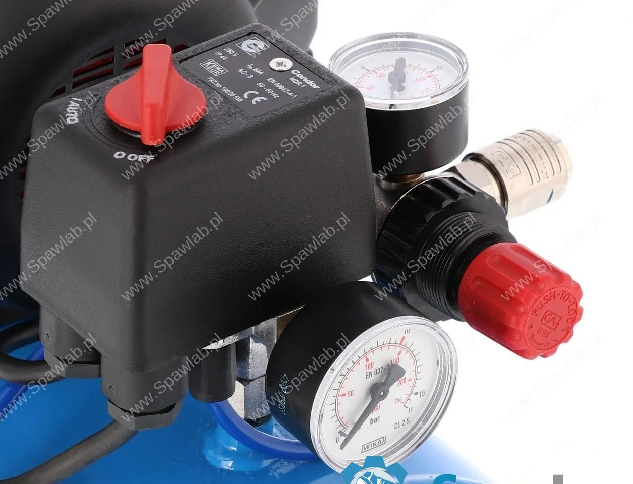 Airpress Cichy kompresor bezolejowy dwutłokowy LMO 15-210 10 bar 0.75 KM/0.55 kW 125 l/min 15 l, zdjęcie 8
