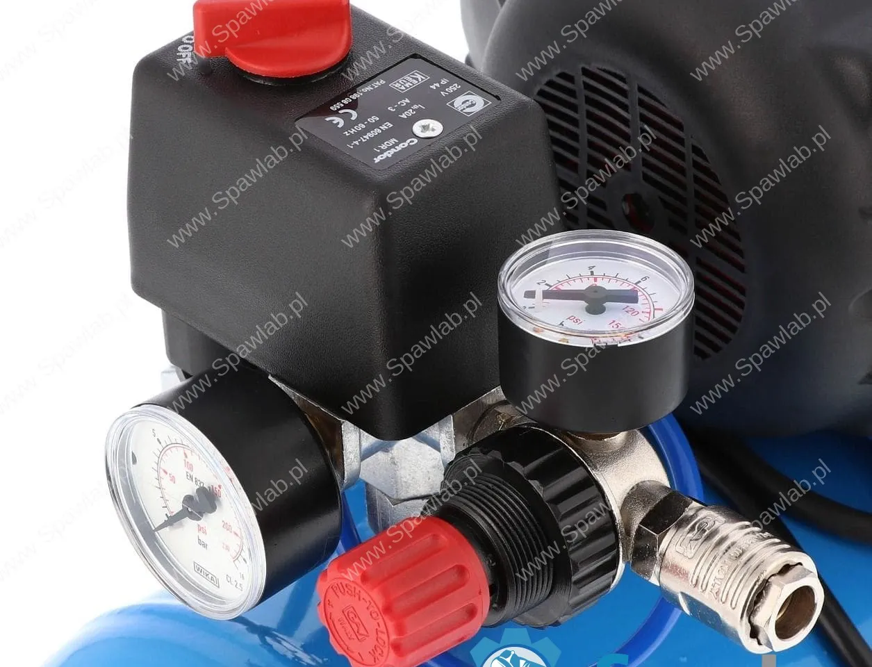 Airpress Cichy kompresor bezolejowy dwutłokowy LMO 15-210 10 bar 0.75 KM/0.55 kW 125 l/min 15 l, zdjęcie 9