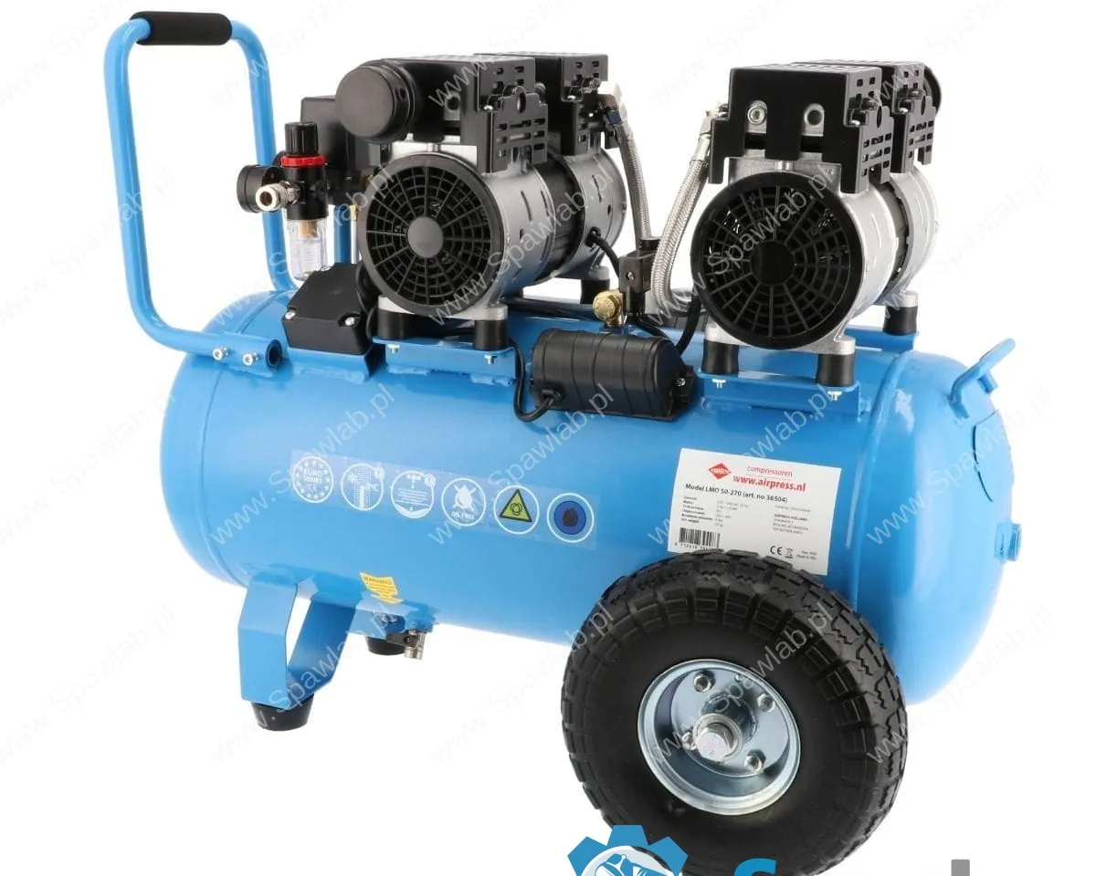 Airpress Cichy kompresor bezolejowy LMO 50-270 8 bar 2 KM/1.5 kW 185 l/min 50 l, zdjęcie 11