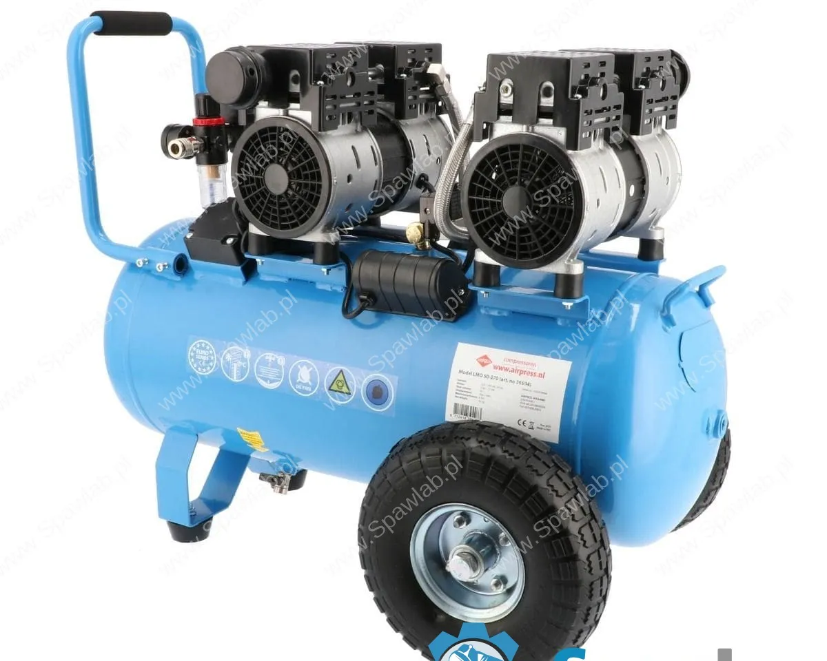 Airpress Cichy kompresor bezolejowy LMO 50-270 8 bar 2 KM/1.5 kW 185 l/min 50 l, zdjęcie 5