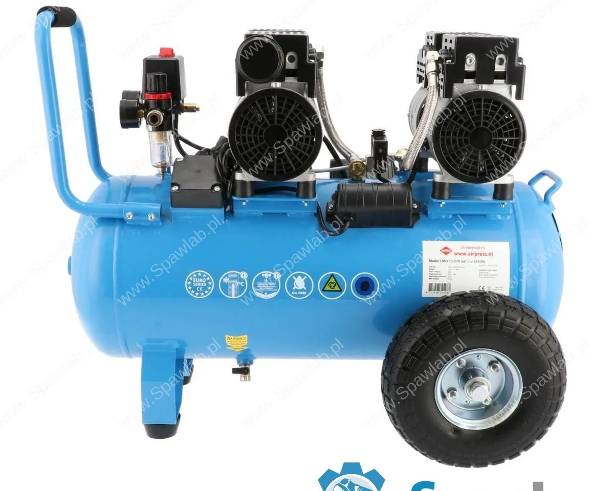 Airpress Cichy kompresor bezolejowy LMO 50-270 8 bar 2 KM/1.5 kW 185 l/min 50 l, zdjęcie 9