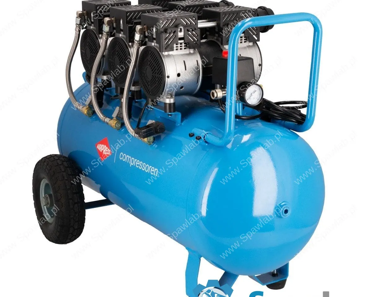 Airpress Cichy kompresor bezolejowy LMO 90-380 8 bar 3 KM (3 x 1 KM) / 2,25 kW 280 l/min 90 l