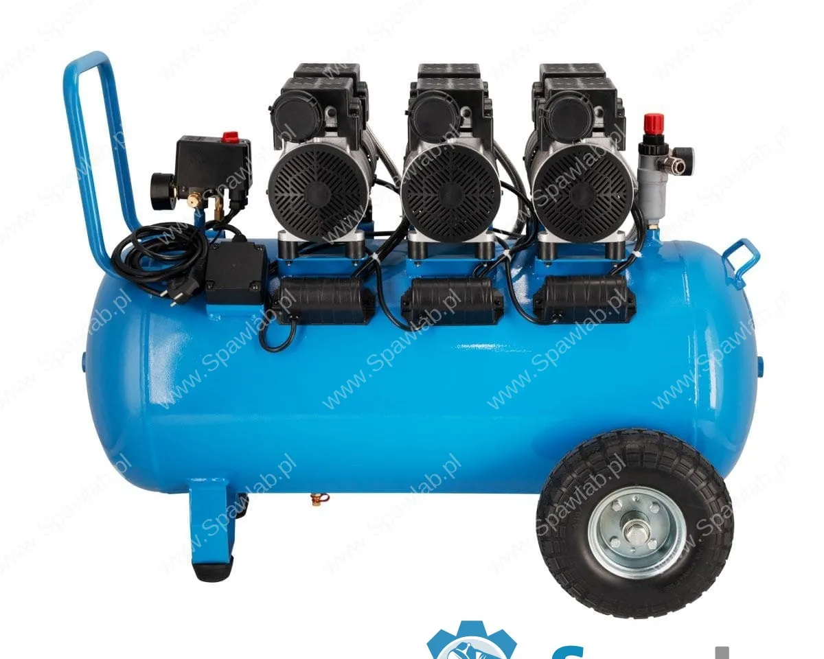 Airpress Cichy kompresor bezolejowy LMO 90-380 8 bar 3 KM (3 x 1 KM) / 2,25 kW 280 l/min 90 l, zdjęcie 4