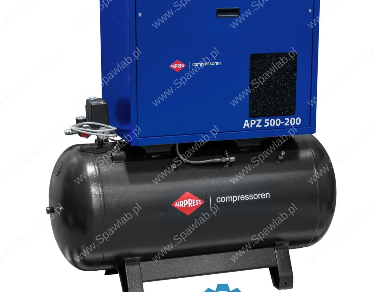 Airpress Cichy kompresor dwutłokowy APZ 500-200 10 bar 4 KM/3 kW 378 l/min 200 l, zdjęcie 3