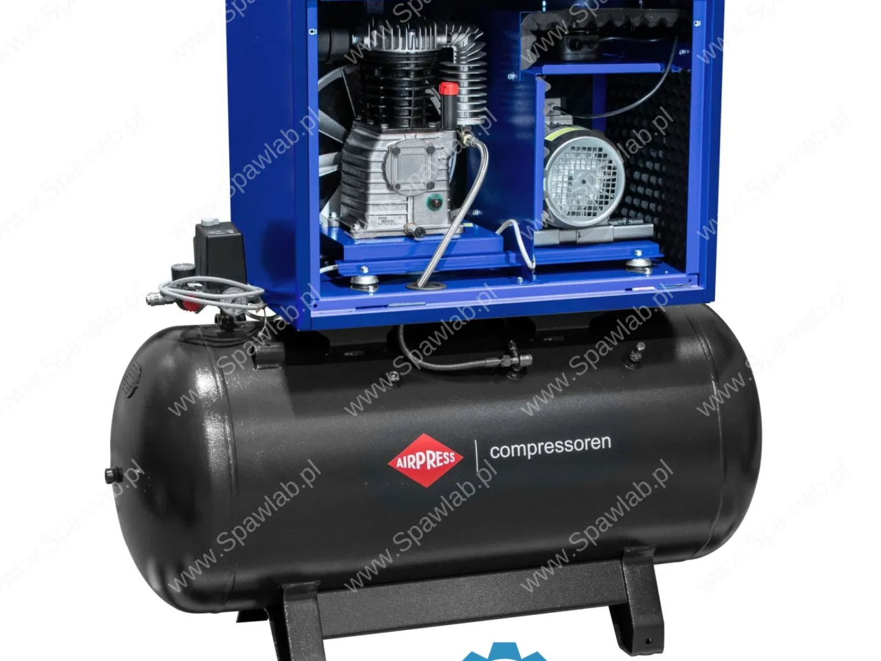 Airpress Cichy kompresor dwutłokowy APZ 500-200 10 bar 4 KM/3 kW 378 l/min 200 l, zdjęcie 4