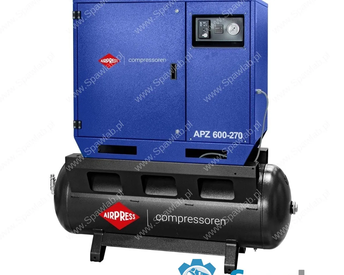 Airpress Cichy kompresor dwutłokowy APZ 600-270 10 bar 5.5 KM/4 kW 465 l/min 270 l