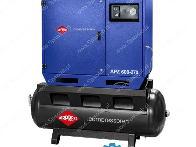 Airpress Cichy kompresor dwutłokowy APZ 600-270 10 bar 5.5 KM/4 kW 465 l/min 270 l