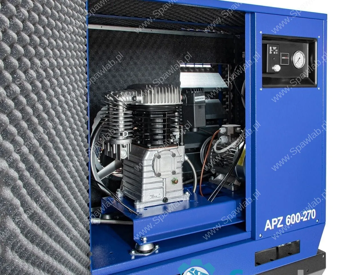 Airpress Cichy kompresor dwutłokowy APZ 600-270 10 bar 5.5 KM/4 kW 465 l/min 270 l, zdjęcie 5