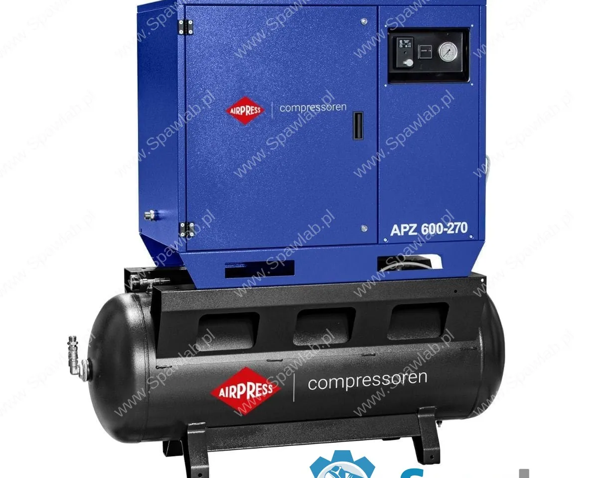 Airpress Cichy kompresor dwutłokowy APZ 600-270 10 bar 5.5 KM/4 kW 465 l/min 270 l, zdjęcie 6