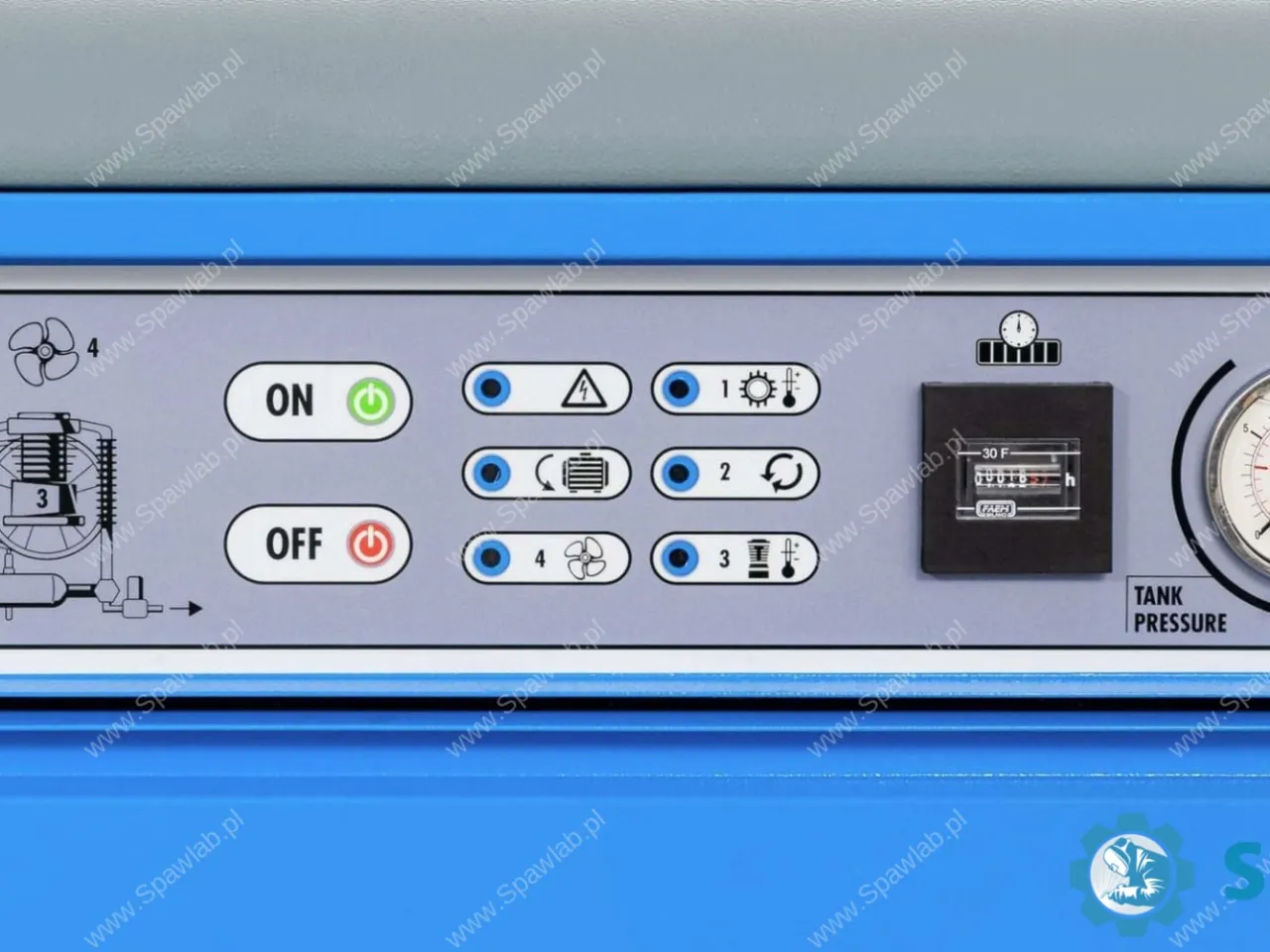 Airpress Cichy kompresor dwutłokowy APZ 900+ 11 bar 7.5 KM/5.5 kW 400V 665 l/min 3 l - połączenie gwiazda-trójkąt, zdjęcie 10