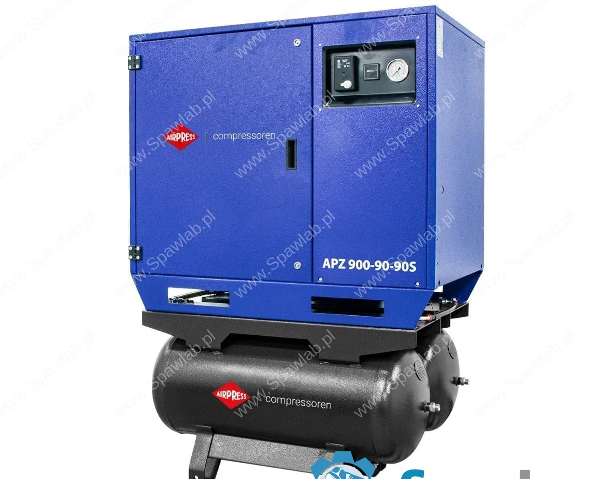 Airpress Cichy kompresor dwutłokowy APZ 900-90-90S 10 bar 7.5 KM/5.5 kW 611 l/min 2×90 l - połączenie gwiazda-trójkąt, zdjęcie 2