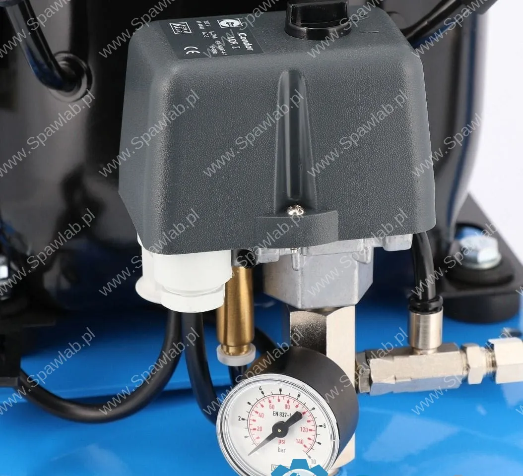 Airpress Cichy kompresor dwutłokowy L 50-24 8 bar 0.5 KM/0.37 kW 32 l/min 24 l, zdjęcie 8