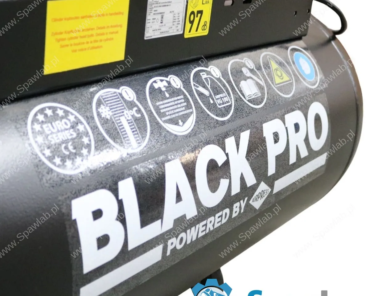 Airpress Kompresor dwutłokowy Black Pro B3800B 10 bar 3 KM/2.2 kW 289.3 l/min 90 l, zdjęcie 10
