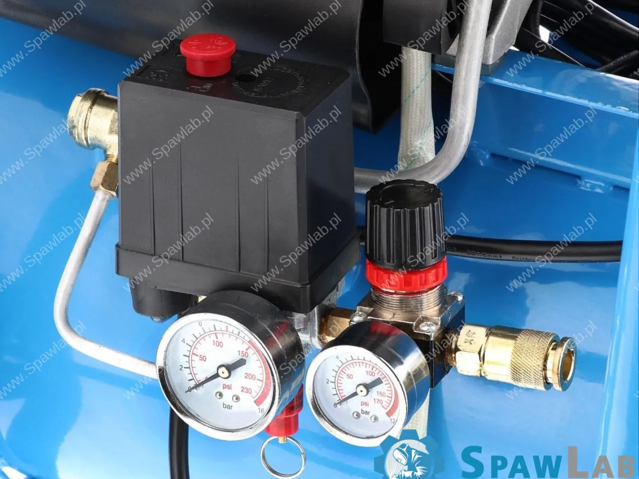 Airpress Kompresor dwutłokowy HL 425-24 + zestaw do wymiany kół, zdjęcie 8