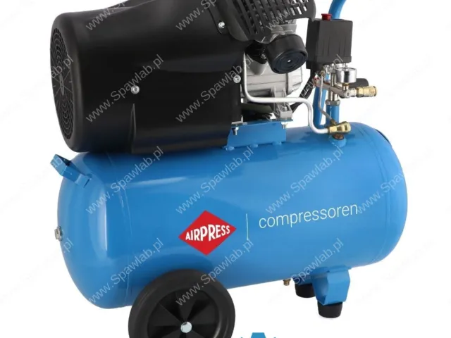 Airpress Kompresor dwutłokowy HL 425-50 + zestaw klucz pneumatyczny i akcesoria