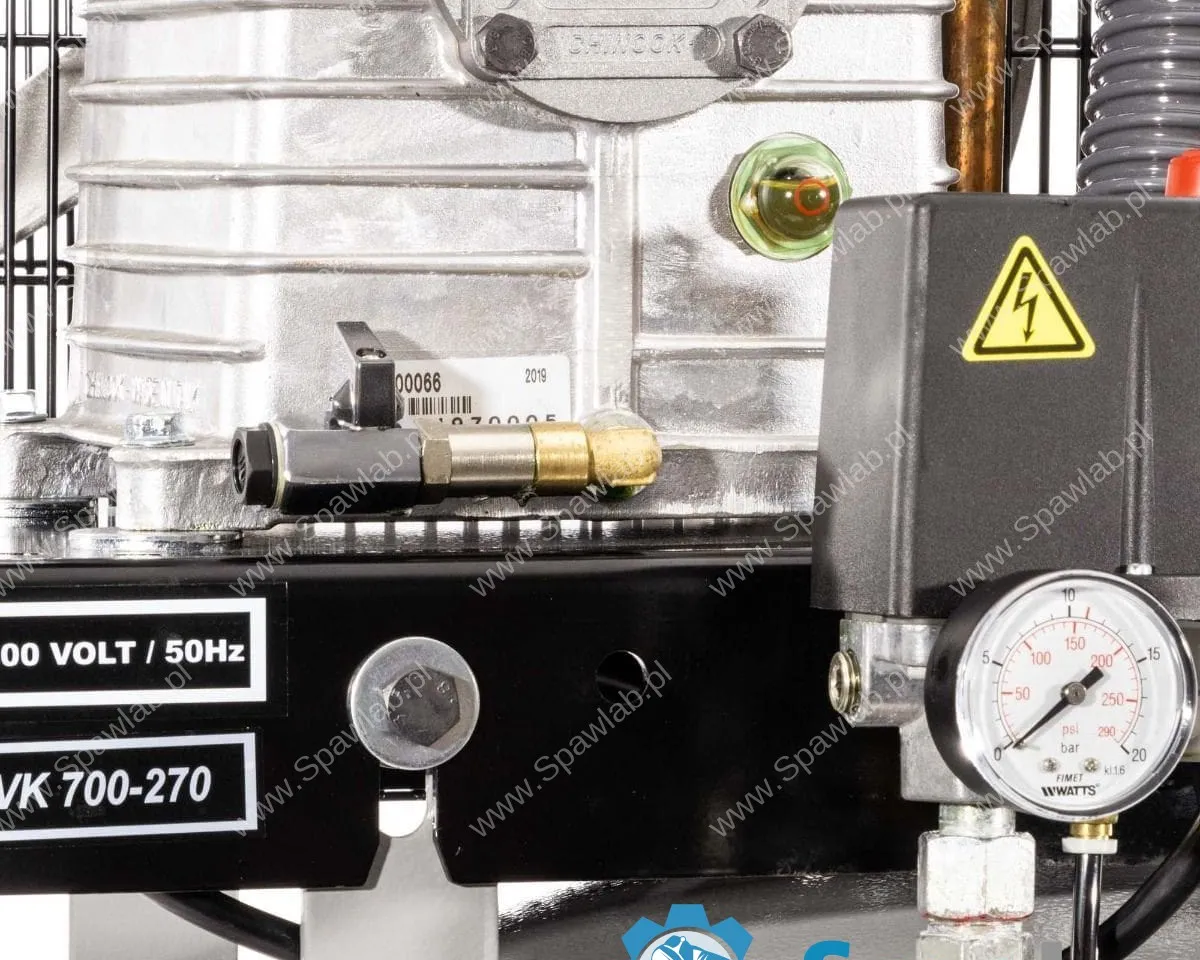 Airpress Kompresor dwutłokowy pionowy VK 700-270 Pro 11 bar 5.5 KM/4 kW 400V 441 l/min 270 l, zdjęcie 3