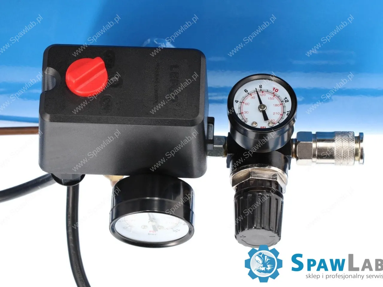Airpress Kompresor LM 25-350 + zestaw z pistoletem do tynkowania i wężem pneumatycznym, zdjęcie 10