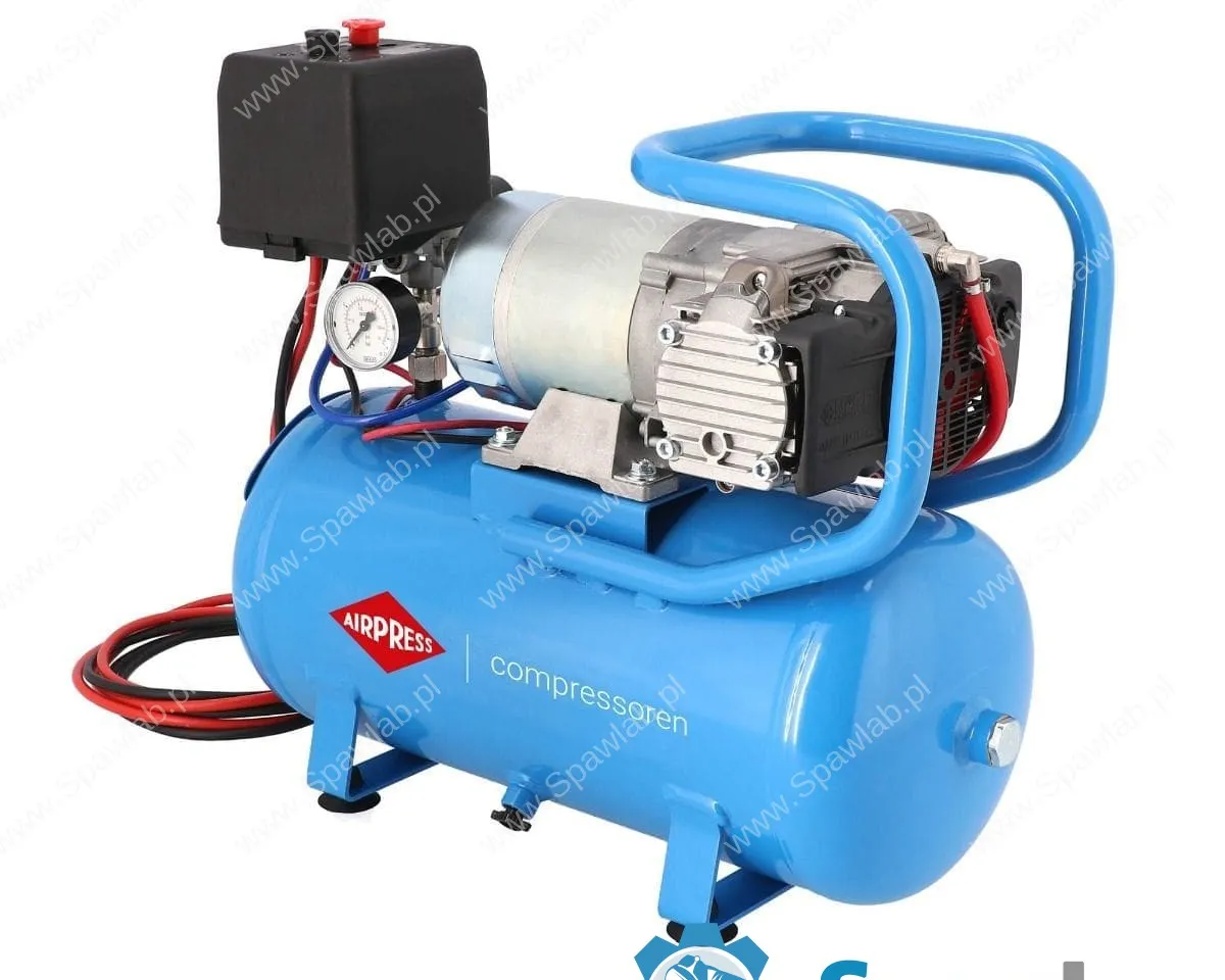 Airpress Kompresor samochodowy 12V DC 12-180/15 10 bar 0.75 KM/0.55 kW 144 l/min 15 l bezolejowy dwutłokowy, zdjęcie 2