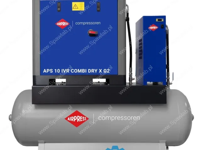 Airpress Kompresor śrubowy APS 10 IVR Combi Dry X 10 bar 10 KM/7.5 kW 380-1050 l/min 500 l