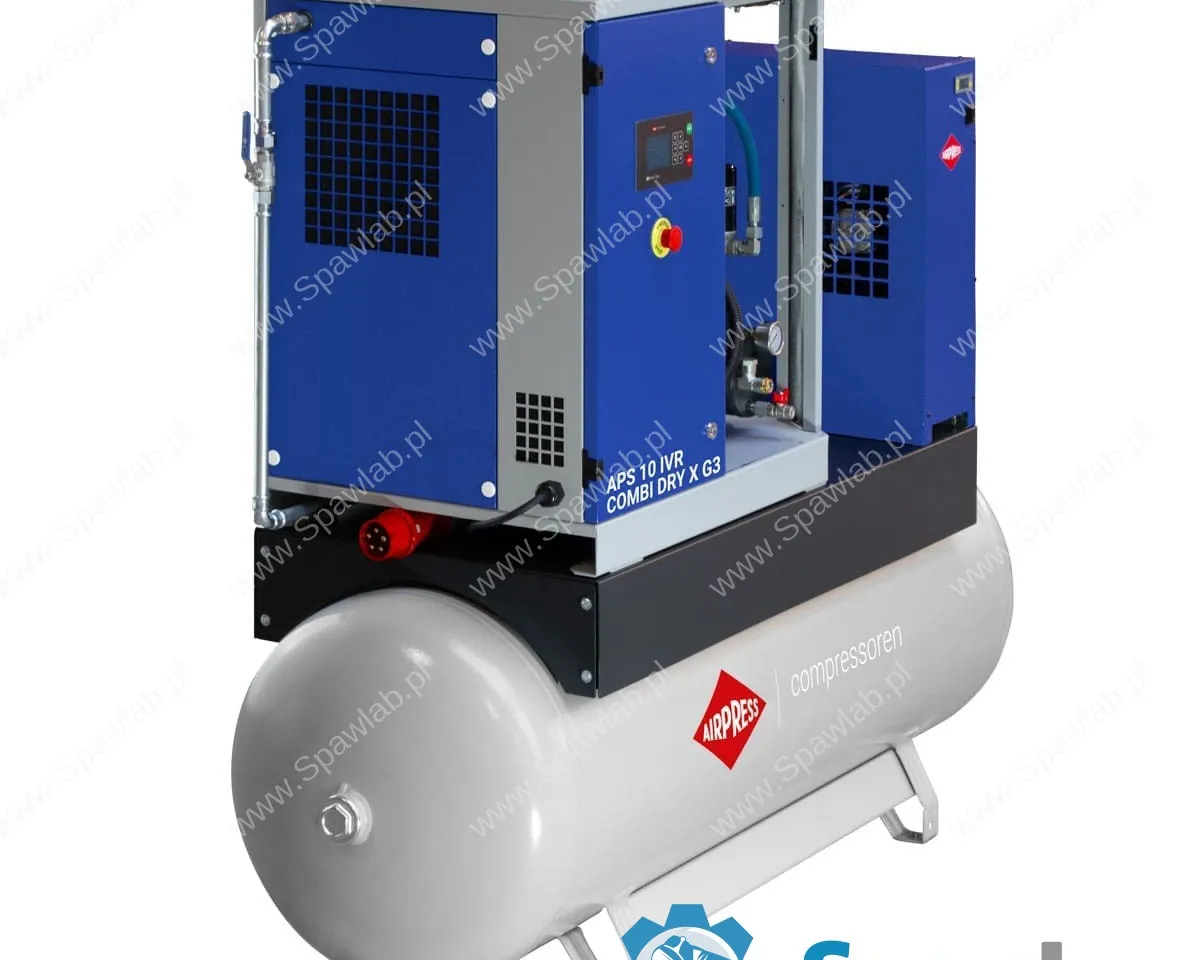 Airpress Kompresor śrubowy APS 10 IVR Combi Dry X G3 10 bar 10 KM/7.5 kW 328 - 1081 l/min 500 l