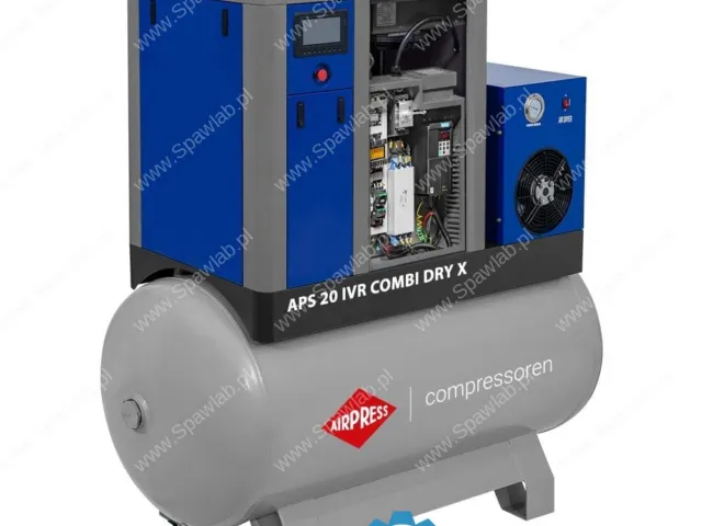 Airpress Kompresor śrubowy APS 20 IVR Combi Dry X 10 bar 20 KM/15 kW 820 - 2200 l/min 500 l
