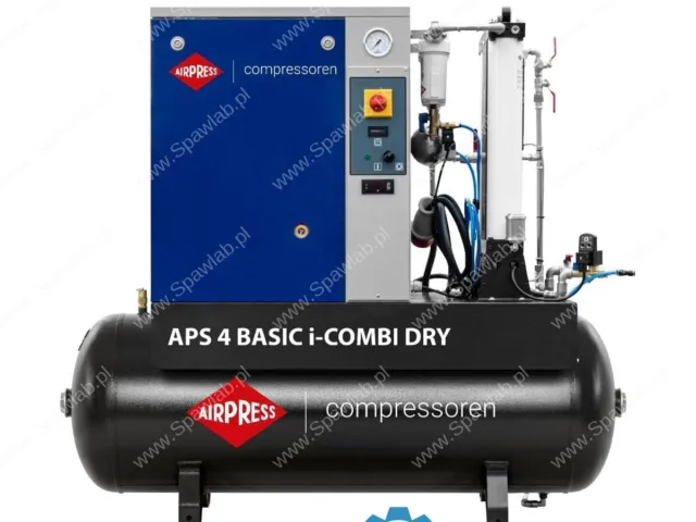 Airpress Kompresor śrubowy APS 4 Basic i-Combi Dry 10 bar 4 KM/3 kW 366 l/min 200L z adsorpcyjnym zestawem filtracyjnym OFAG4