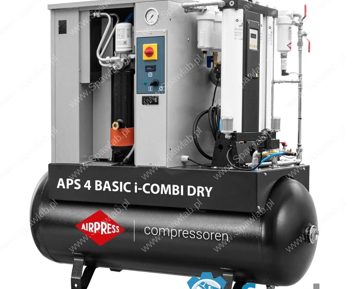Airpress Kompresor śrubowy APS 4 Basic i-Combi Dry 10 bar 4 KM/3 kW 366 l/min 200L z adsorpcyjnym zestawem filtracyjnym OFAG4, zdjęcie 3