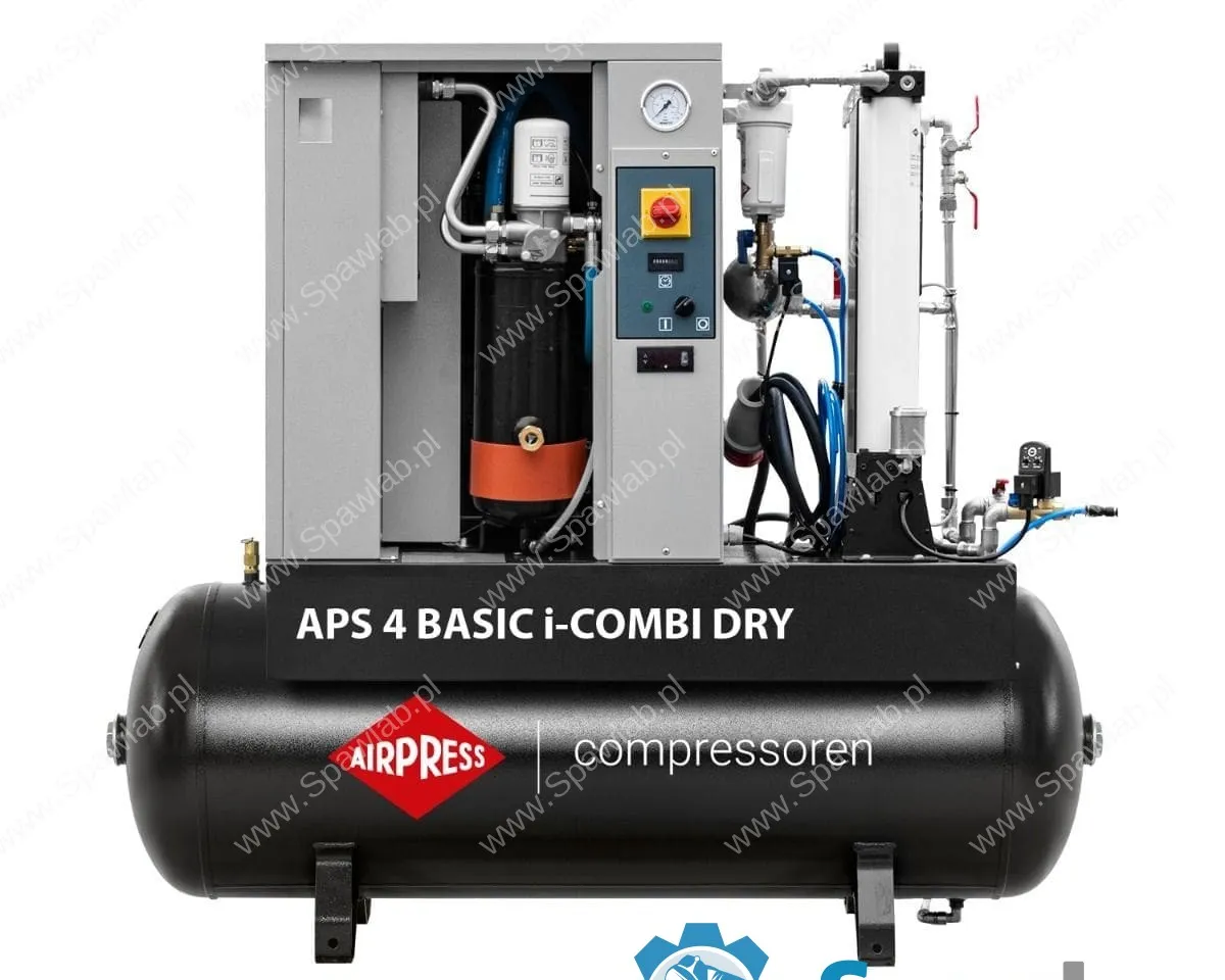 Airpress Kompresor śrubowy APS 4 Basic i-Combi Dry 10 bar 4 KM/3 kW 366 l/min 200L z adsorpcyjnym zestawem filtracyjnym OFAG4, zdjęcie 4