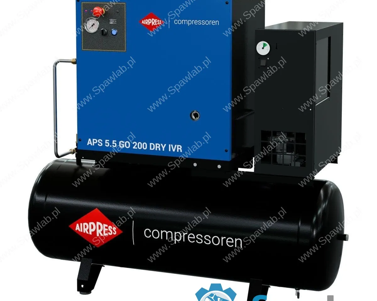 Airpress Kompresor śrubowy APS 5.5 GO 200 Combi Dry IVR 5.5 KM / 4 kW 10 bar 264-468 l/min 200 l