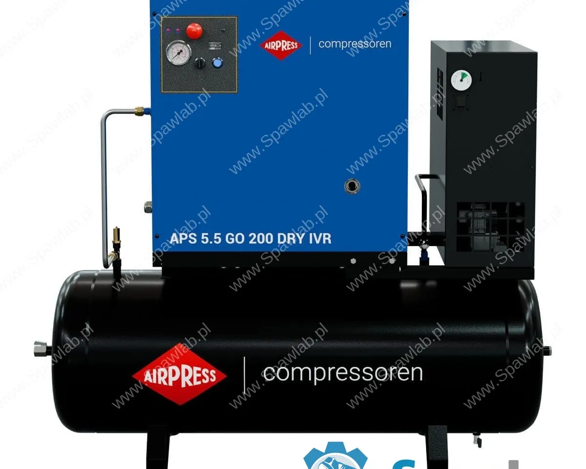 Airpress Kompresor śrubowy APS 5.5 GO 200 Combi Dry IVR 5.5 KM / 4 kW 10 bar 264-468 l/min 200 l, zdjęcie 2