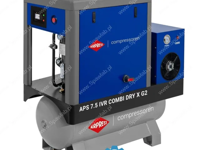 Airpress Kompresor śrubowy APS 7.5 IVR Combi Dry X G2 10 bar 7.5 KM/5.5 kW 290-790 l/min 200 l