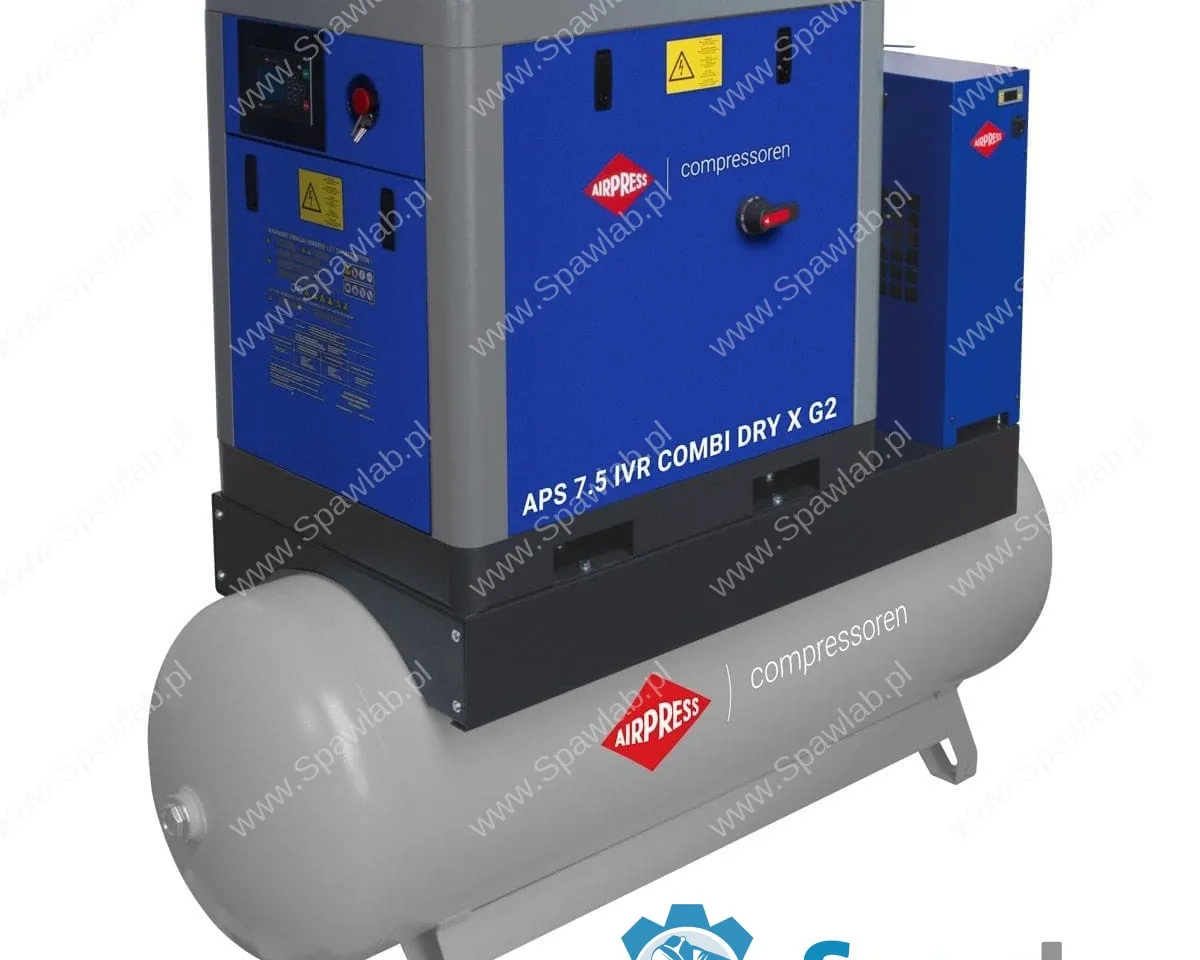 Airpress Kompresor śrubowy APS 7.5 IVR Combi Dry X G2 10 bar 7.5 KM/5.5 kW 290 - 790 l/min 500 l