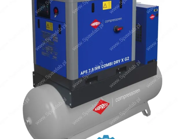 Airpress Kompresor śrubowy APS 7.5 IVR Combi Dry X G2 10 bar 7.5 KM/5.5 kW 290 - 790 l/min 500 l