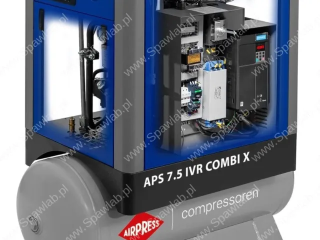 Airpress Kompresor śrubowy APS 7.5 IVR Combi X 10 bar 7.5 KM/5.5 kW 170-760 l/min 200 l