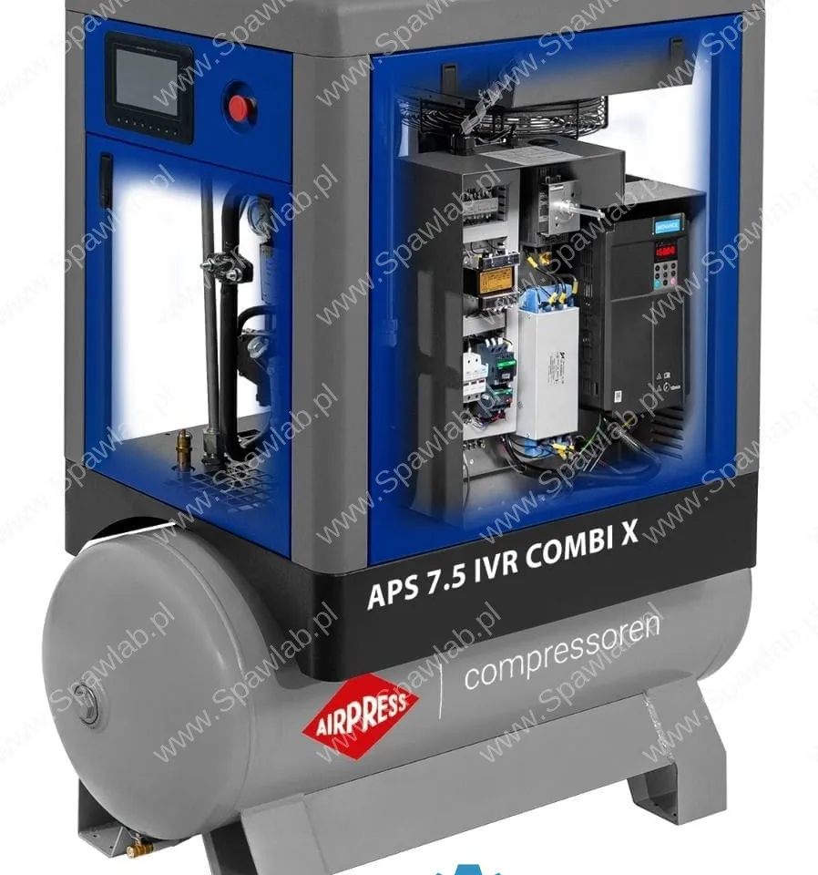 Airpress Kompresor śrubowy APS 7.5 IVR Combi X 10 bar 7.5 KM/5.5 kW 170-760 l/min 200 l