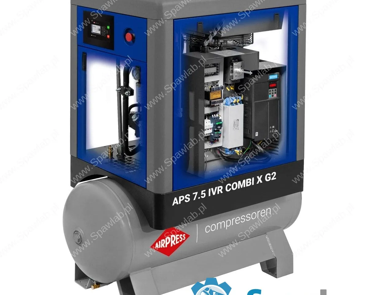 Airpress Kompresor śrubowy APS 7.5 IVR Combi X G2 10 bar 7.5 KM/5.5 kW 290-790 l/min 200 l