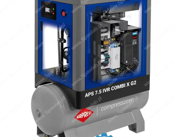 Airpress Kompresor śrubowy APS 7.5 IVR Combi X G2 10 bar 7.5 KM/5.5 kW 290-790 l/min 200 l