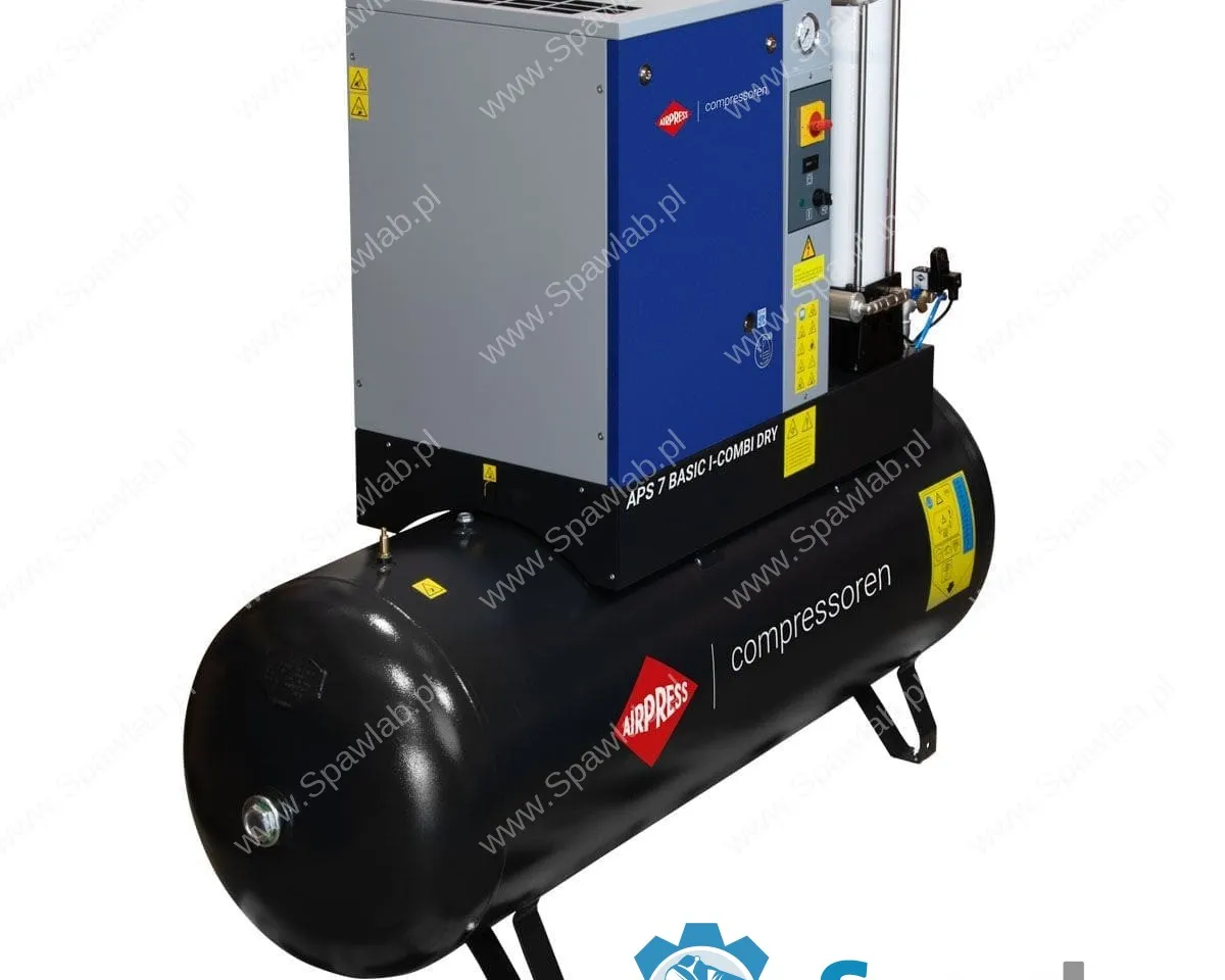 Airpress Kompresor śrubowy APS 7 Basic i-Combi Dry 10 bar 7.5 KM/5.5 kW 780 l/min 500 l z adsorpcyjnym zestawem filtracyjnym OFAG4