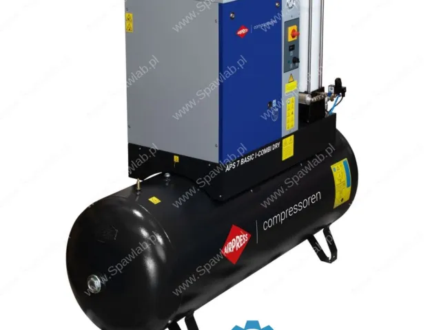 Airpress Kompresor śrubowy APS 7 Basic i-Combi Dry 10 bar 7.5 KM/5.5 kW 780 l/min 500 l z adsorpcyjnym zestawem filtracyjnym OFAG4