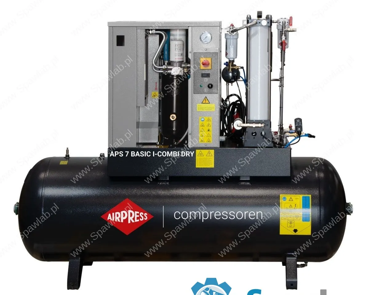 Airpress Kompresor śrubowy APS 7 Basic i-Combi Dry 10 bar 7.5 KM/5.5 kW 780 l/min 500 l z adsorpcyjnym zestawem filtracyjnym OFAG4, zdjęcie 2