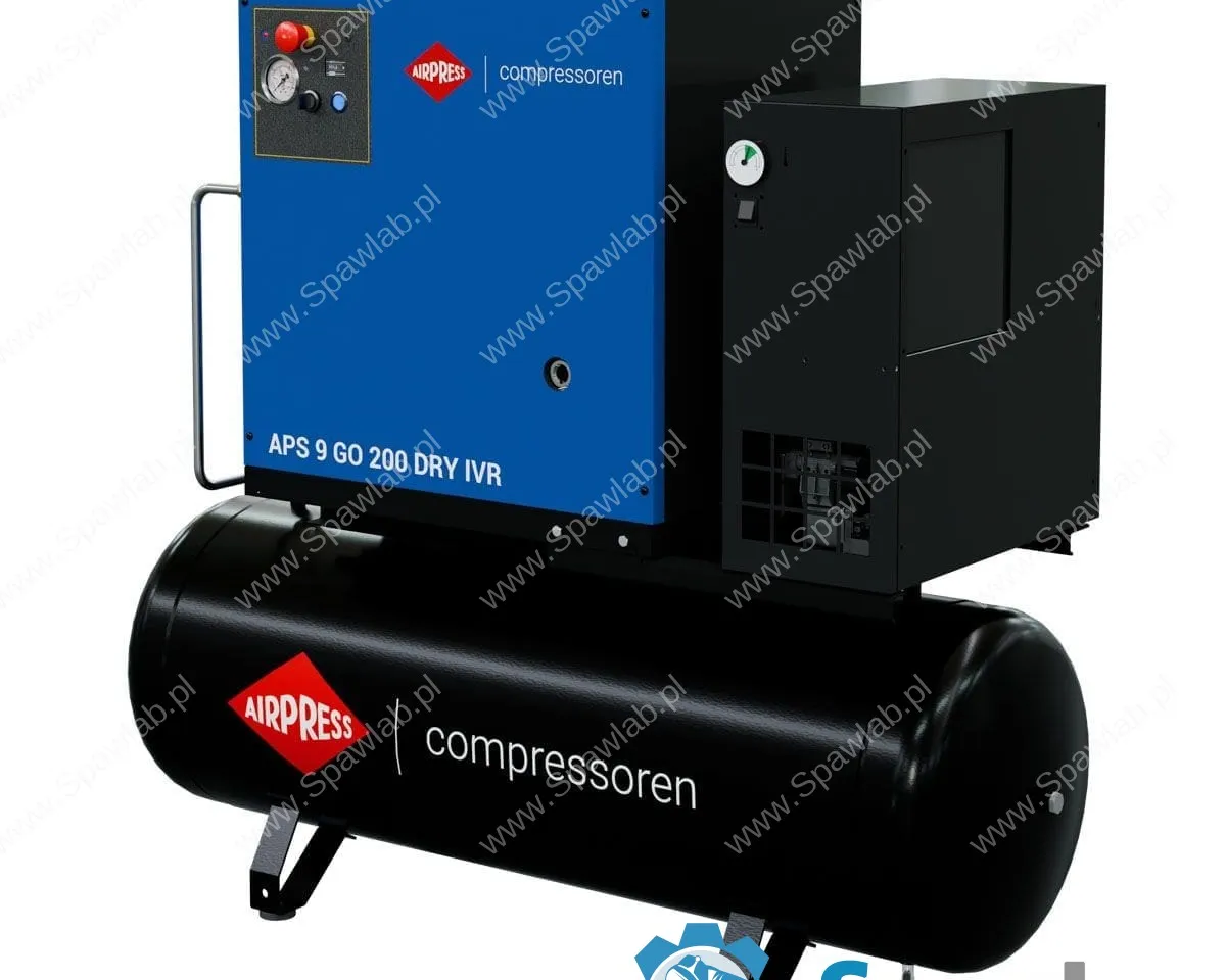 Airpress Kompresor śrubowy APS 9 GO 200 Combi Dry IVR 10 KM / 7.5 kW 10 bar 264-798 l/min 200 l