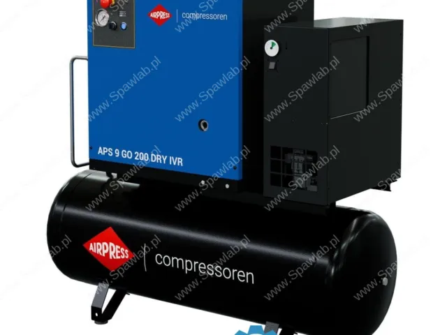 Airpress Kompresor śrubowy APS 9 GO 200 Combi Dry IVR 10 KM / 7.5 kW 10 bar 264-798 l/min 200 l