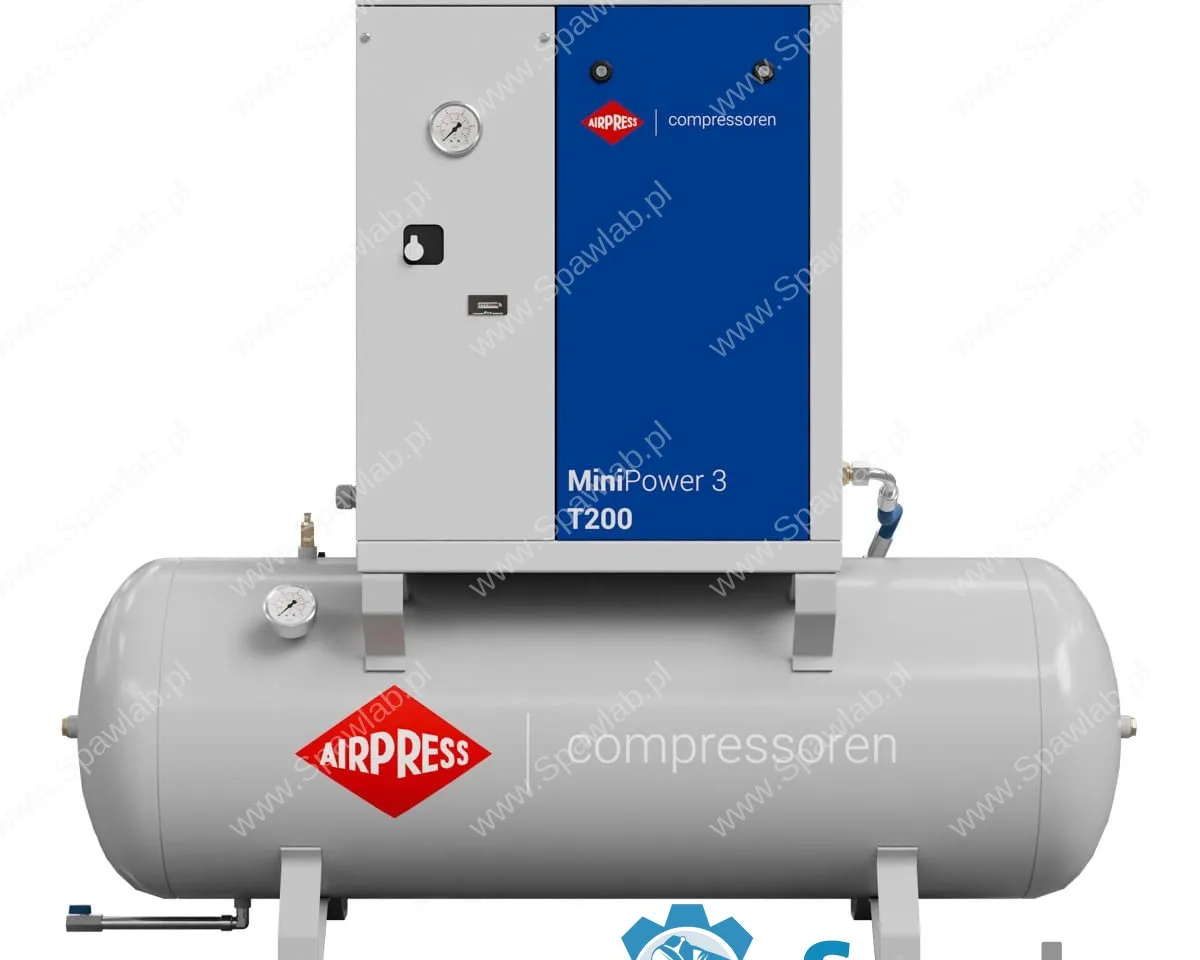 Airpress Kompresor śrubowy MiniPower 3 T200 | 3.0 KM / 2.2 kW | 325 L/min | 200 L
