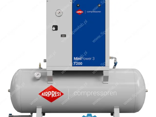 Airpress Kompresor śrubowy MiniPower 3 T200 | 3.0 KM / 2.2 kW | 325 L/min | 200 L