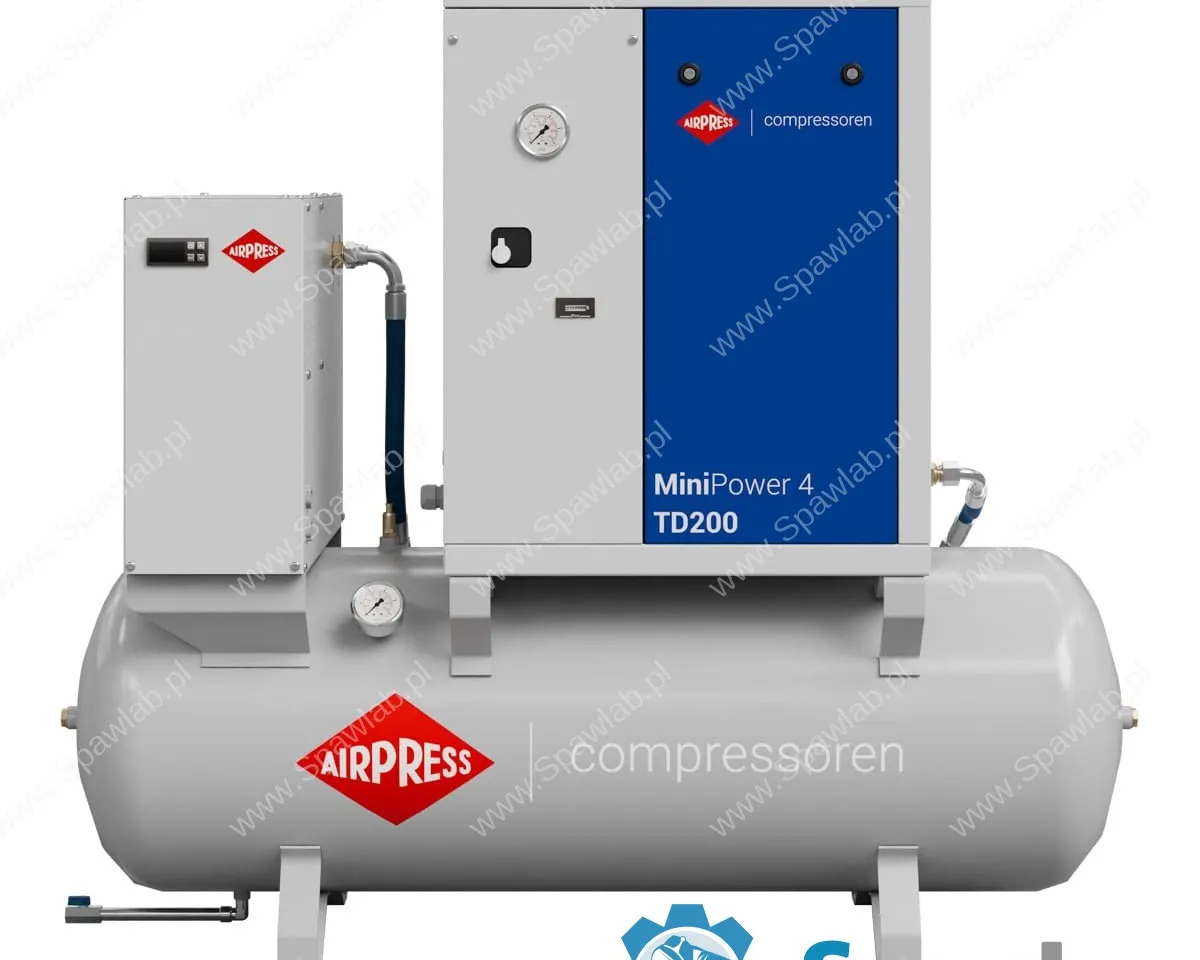 Airpress Kompresor śrubowy MiniPower 4 TD200 | 4.0 KM / 3.0 kW | 385 L/min | 200 L