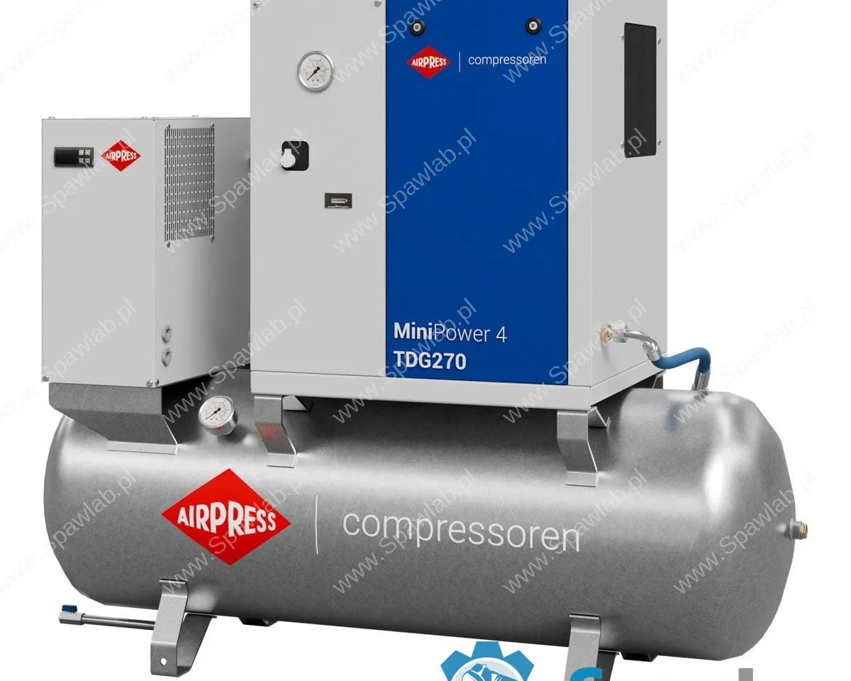 Airpress Kompresor śrubowy MiniPower 4 TDG270 | 4.0 KM / 3.0 kW | 385 L/min | 270 L galwanizowany, zdjęcie 2