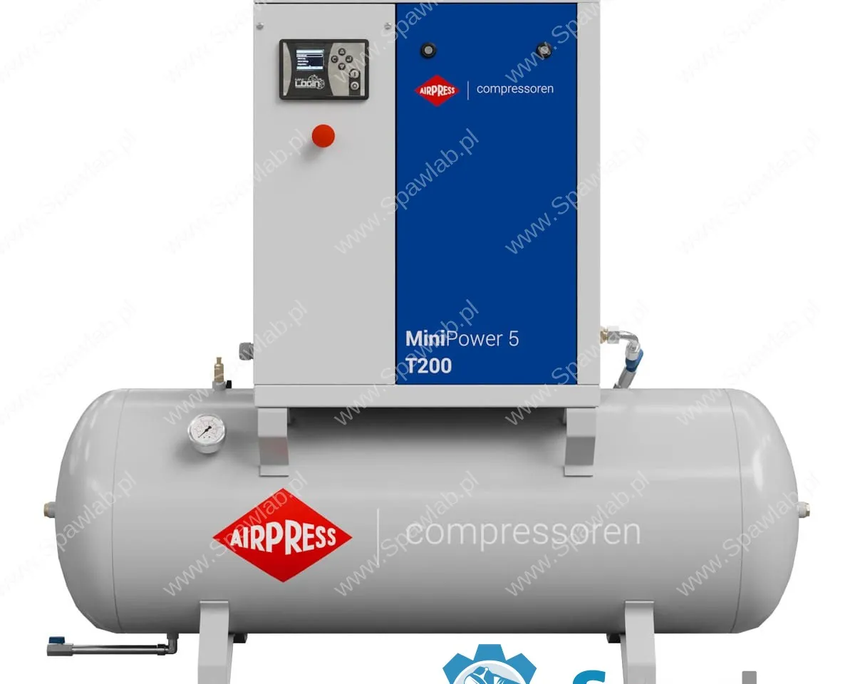 Airpress Kompresor śrubowy MiniPower 5 T200 | 5.5 KM / 4.0 kW | 485 L/min | 200 L