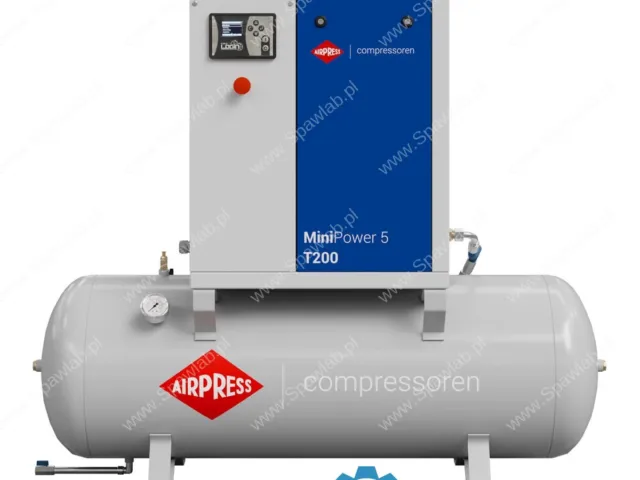 Airpress Kompresor śrubowy MiniPower 5 T200 | 5.5 KM / 4.0 kW | 485 L/min | 200 L