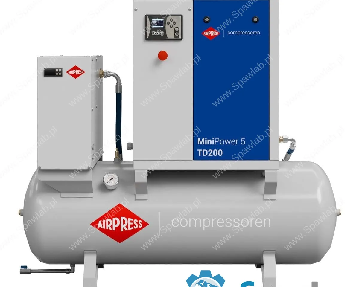 Airpress Kompresor śrubowy MiniPower 5 TD200 | 5.5 KM / 4.0 kW | 485 L/min | 200 L